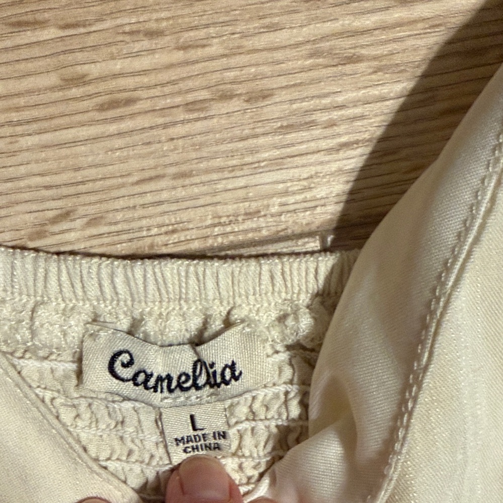 Cream Spaghetti Strap Dress - Picture 2 of 6